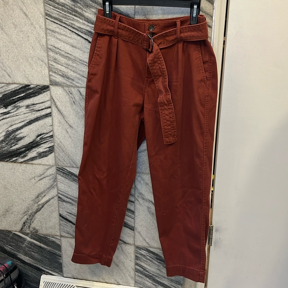 a.new.day size 2 burnt orange pants w belt